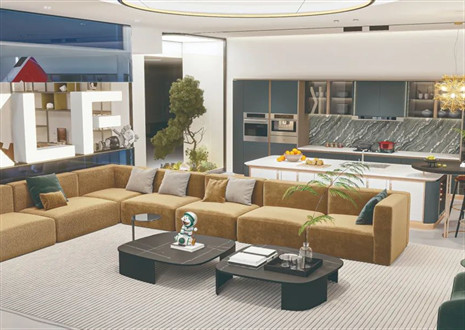 HIMALAYA居住空间设计奖丨易构易设计&jinnianhui官网 - 金年会：客餐厨一体化空间-无界之居